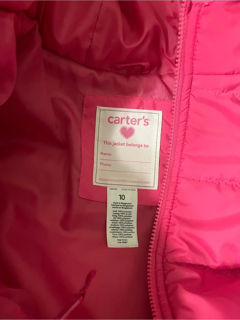 Carters Packable Puffer Jacket